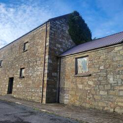Old abandoned buildings at the harbour in Dungloe