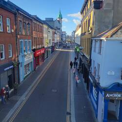 Street view from the top of the wall.