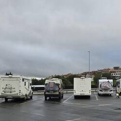 Motorhome aire (shared with coaches) was free and about 30minute walk to the cathedral