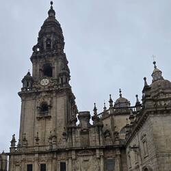 The area around the cathedral was very busy, despite the weather
