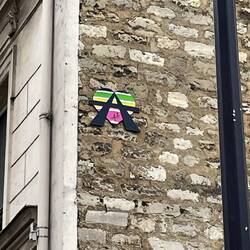 These pieces of street art are appearing all over Paris the artist is anonymous