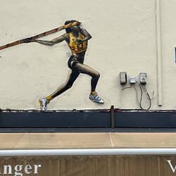 Done for the Olympics - baguette replacing a javelin