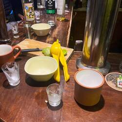 Pisco Sour in the making