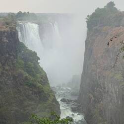 Victoria Fälle während der Trockenzeit