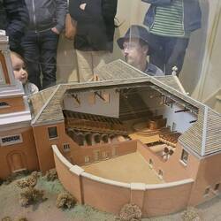 Scale model of the church & the cells below, later turned into two court rooms