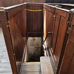 Stairs from the court room to the cells