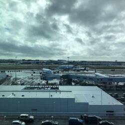 The view from our room was looking out over the runway.