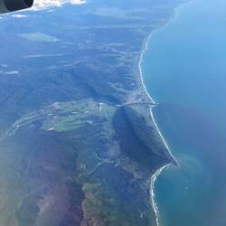 Flying over New Zealand South Island