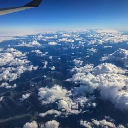 Flying over New Zealand South Island