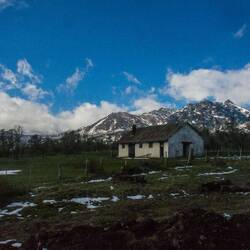 Snow capped mountains