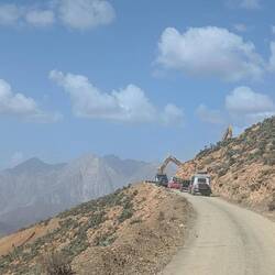 Stau an der Baustelle