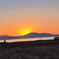 Sonnenuntergang vom Hotel in Van aus beobachtet