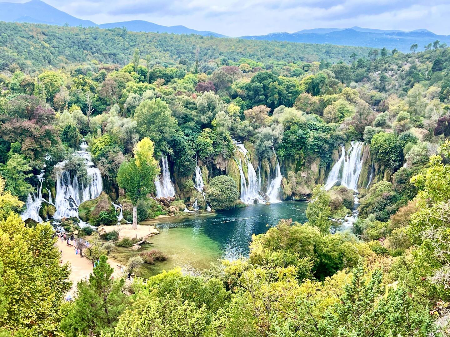 Kravica-Wasserfälle bei der Abfahrt