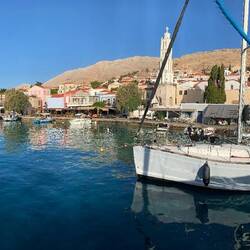 Chalki kurz vor dem Ablegen