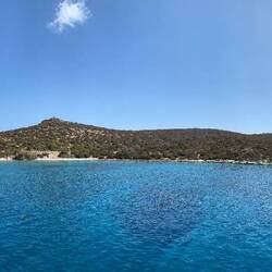 Unser Ankerplatz in der Bucht von Alimia