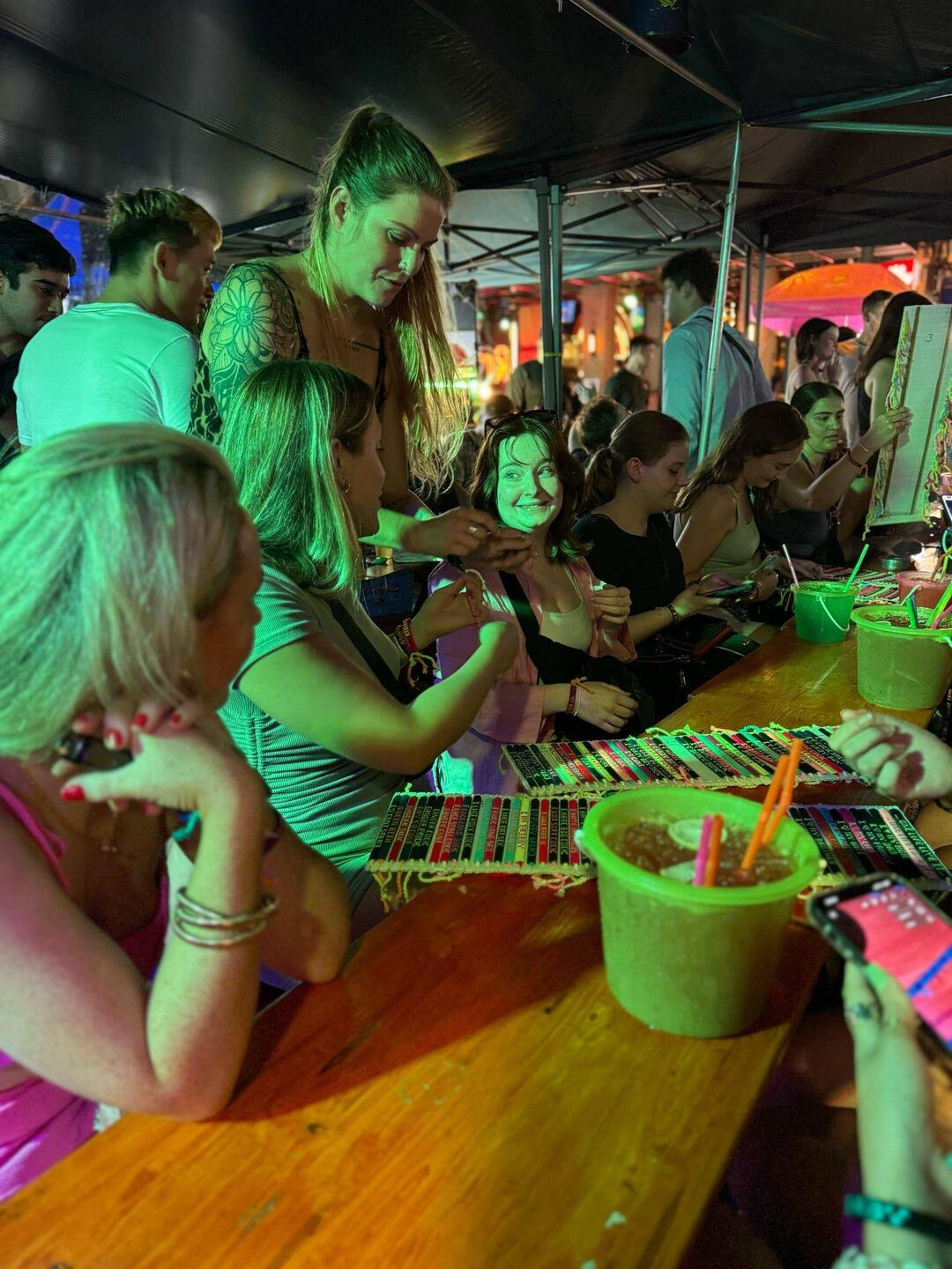 Choose a bracelet for the person sitting to your left -Some inscriptions take some getting used to
