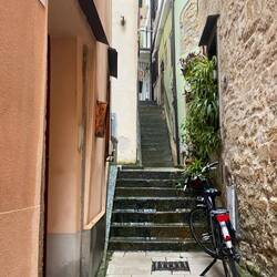 The old town is cross crossed by tiny streets