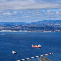 Spain across the bay.