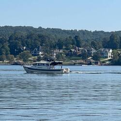 Sea Spray with some homes in the background. Just across from the Nuclear Plant.