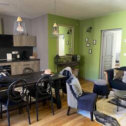 Dining, kitchen and lounge