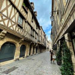 This street was beautifully kept with many "Tudor" like buildings