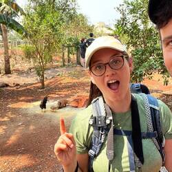 Bevor wir schnorcheln gehen, schauen wir uns das Gelände der Farm an