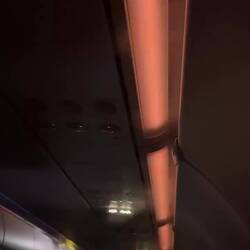 Im Flugzeug vor Abflug