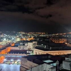 Blick von unserer Dachterrasse auf den Hafen