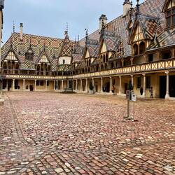 Central courtyard and ceramic tiled roof