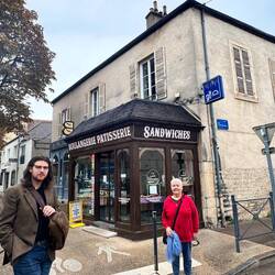Matthew and I outside a lovely boulangerie