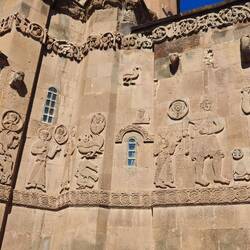 Reliefs über die biblische Geschichte