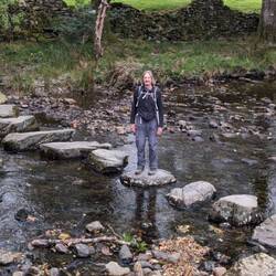 Stepping stones over Easedale Beck, near Goodly Bridge