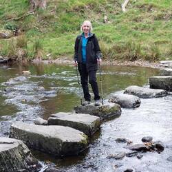 Stepping stones over Easedale Beck, near Goodly Bridge