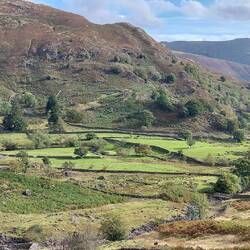 View down the valley near the waterfall