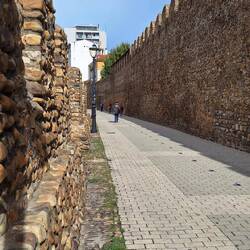 Part of the original Roman city walls.