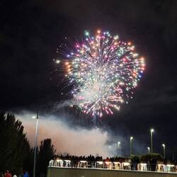 Firework display to round off the day's festival activities.