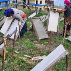 Punching the paper out of the racks