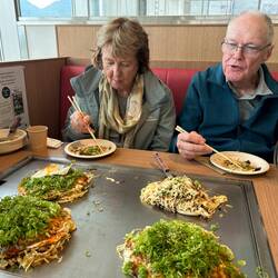 Lunch before catching the ferry to Miyajima Island