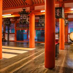 Inside Itsukushima Shrine