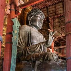 Todai-ji Temple is home to the Great Buddha of Nara