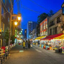 Streets market near our hotel where we dined a couple of times.