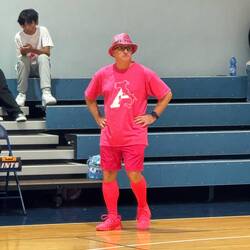 Our buddy Michael in his DIG Pink gear