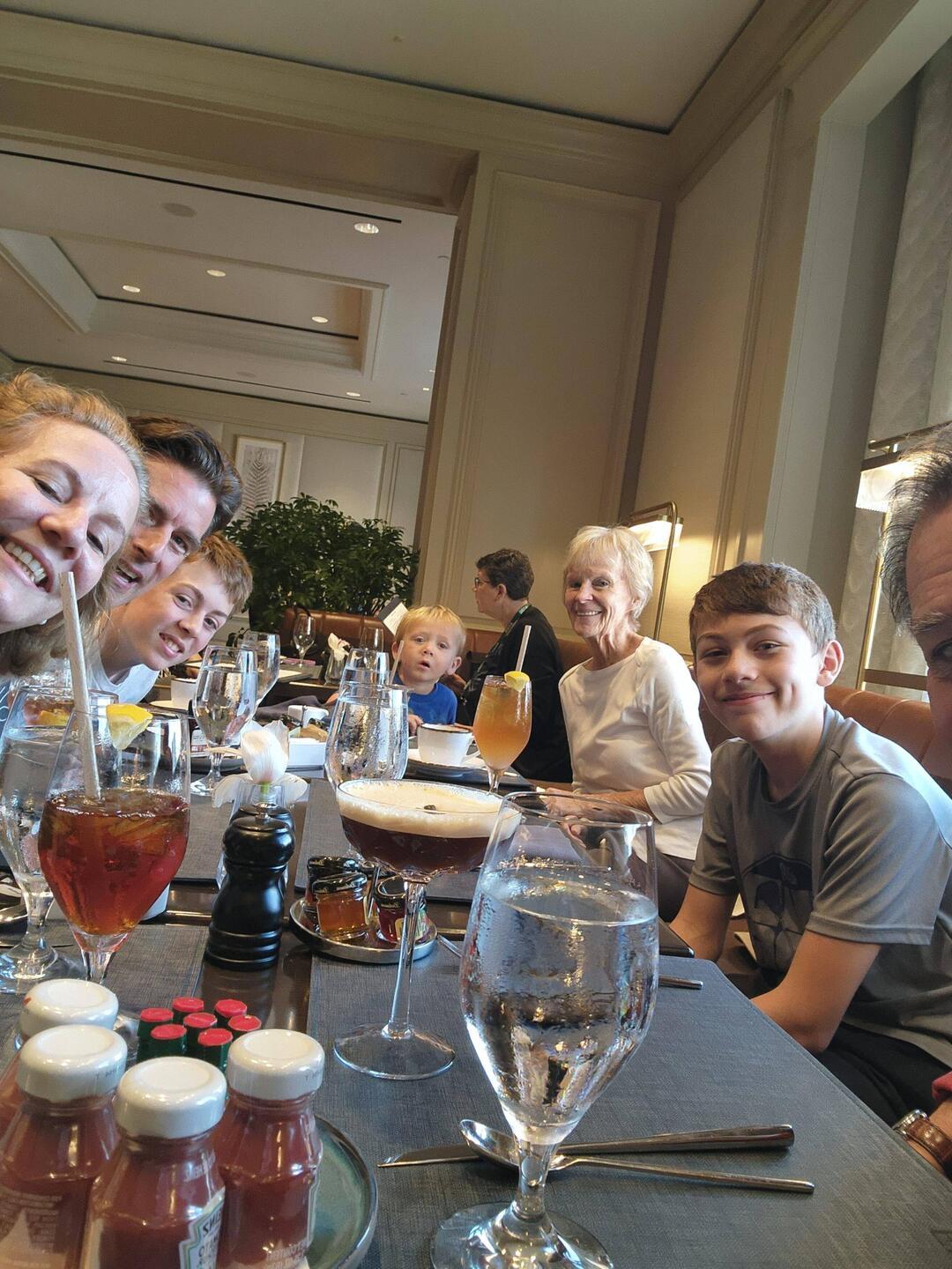 Pre-trip brunch with family