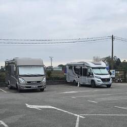The parkup was level, had all services and free WiFi in a dedicated part of a leisure centre carpark
