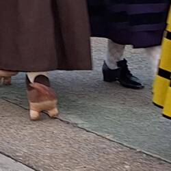 Interesting footwear.