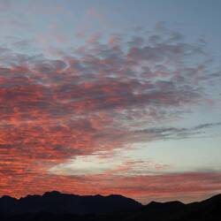 Morgenrot in den Pyrenäen.