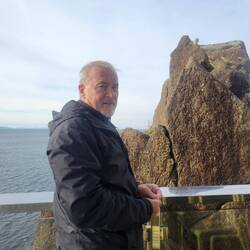 The third floor balcony at the yacht club. They welcomed us to their bar.
