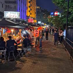 Yatai - lots of small food stalls - it was also really busy