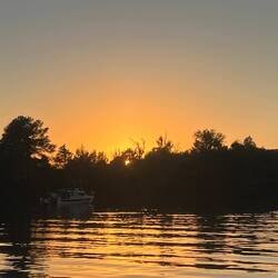 Sunset over C-Traveler and SeaSpray