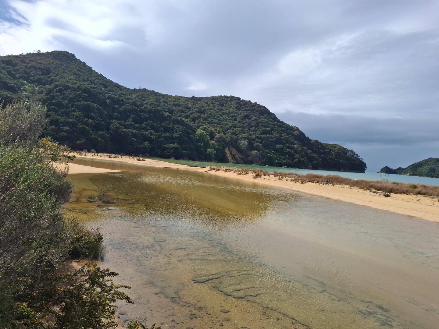 Strand bei der Wanderung im Abel Tasman NP